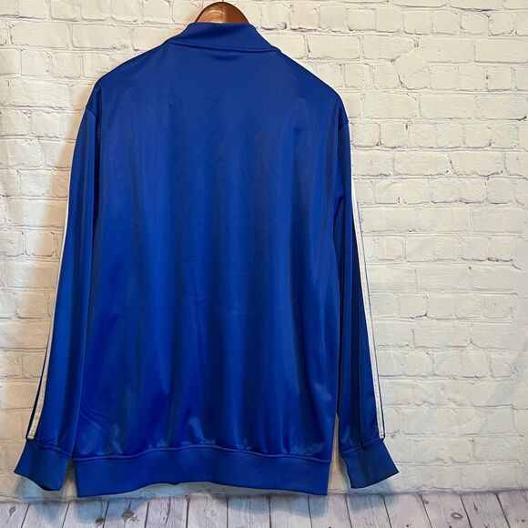 Linea Uomo LU Track Jacket Mens XL Blue 2 Stripes Dazzle Full Zip Run Activewear - Picture 6 of 12